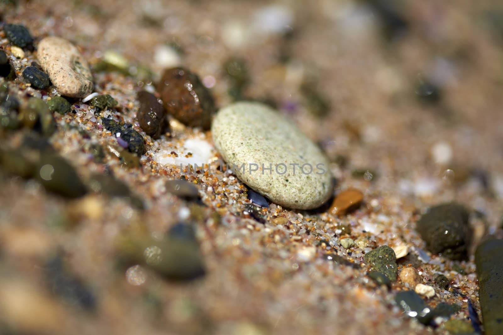 White SPA stone on the beach by ecobo