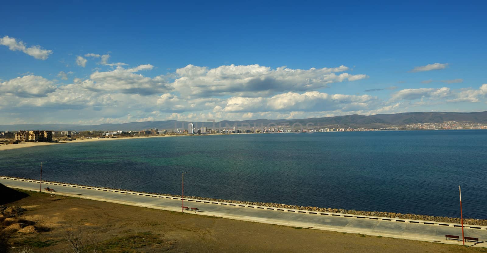 Panorama of the Sunny beach resort, Bulgaria