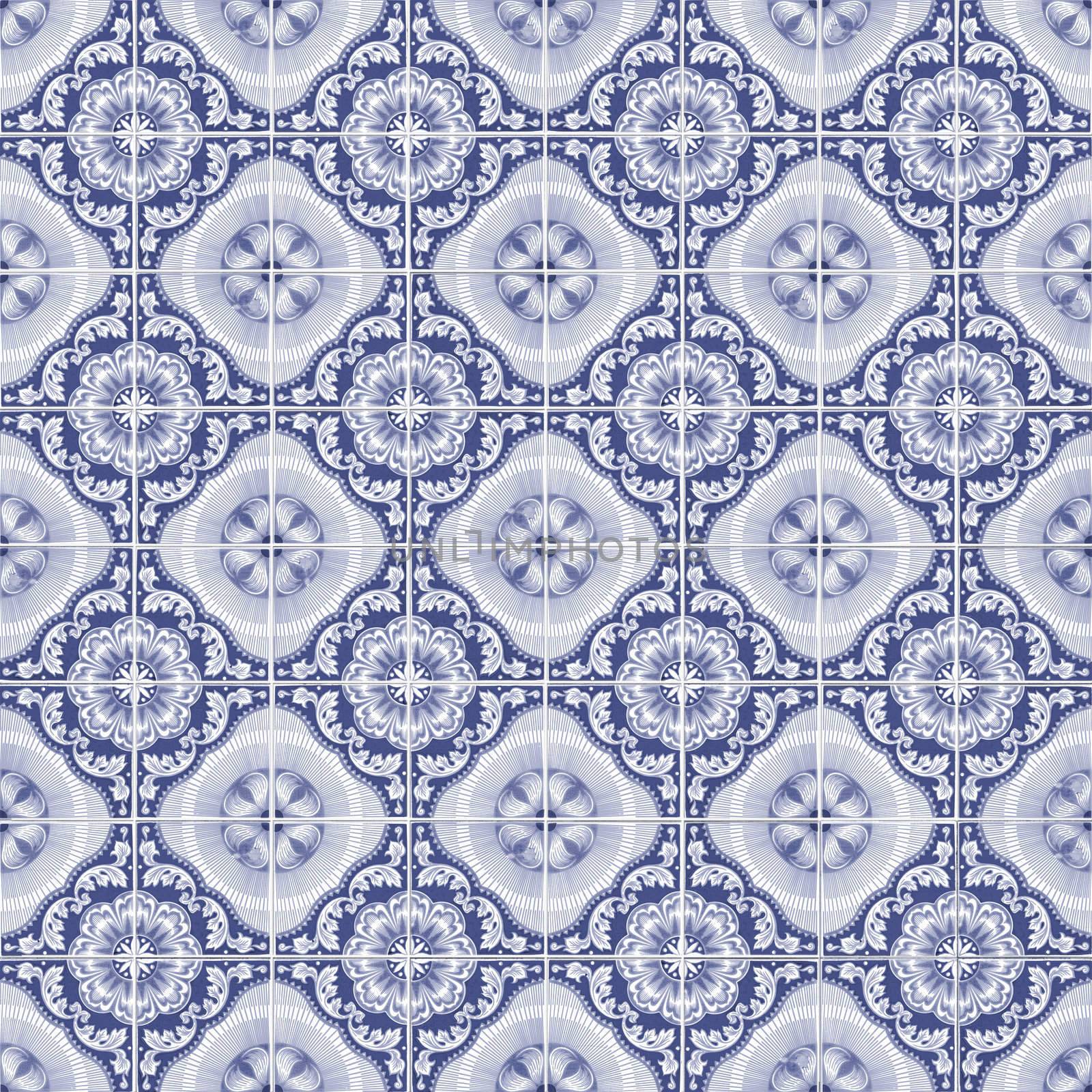 Seamless tile pattern of ancient ceramic tiles.