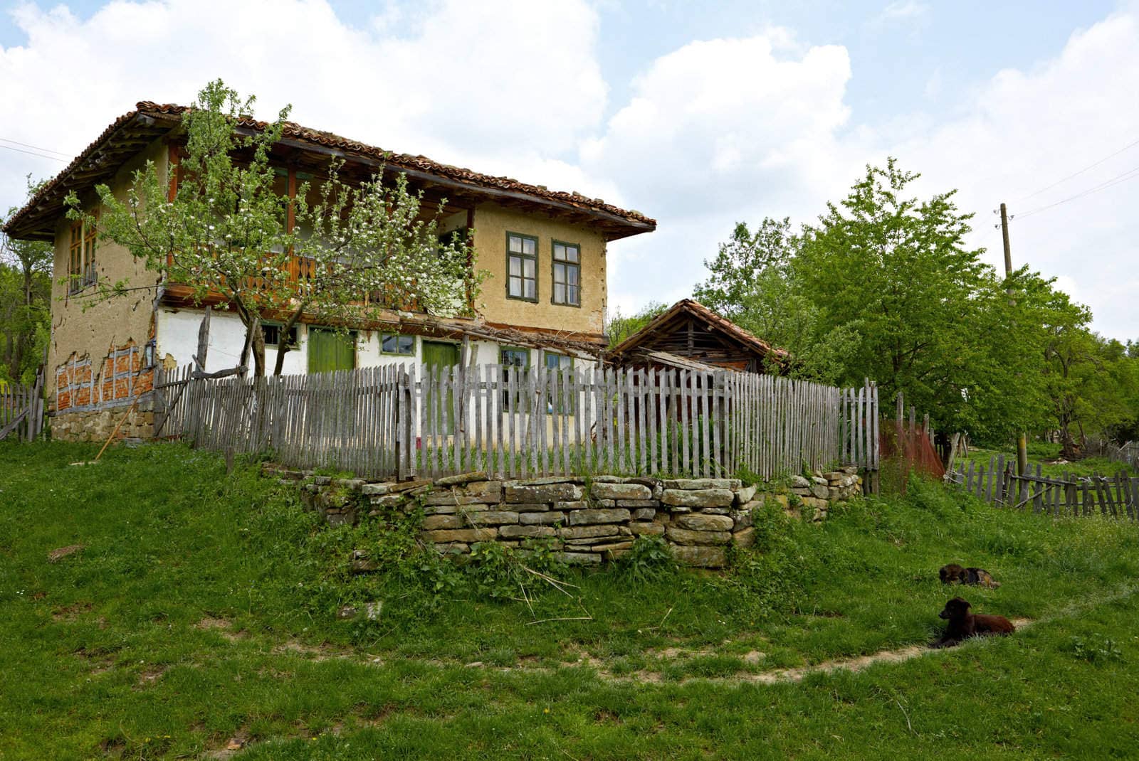 Rural traditional house in a small village in Bulgaria