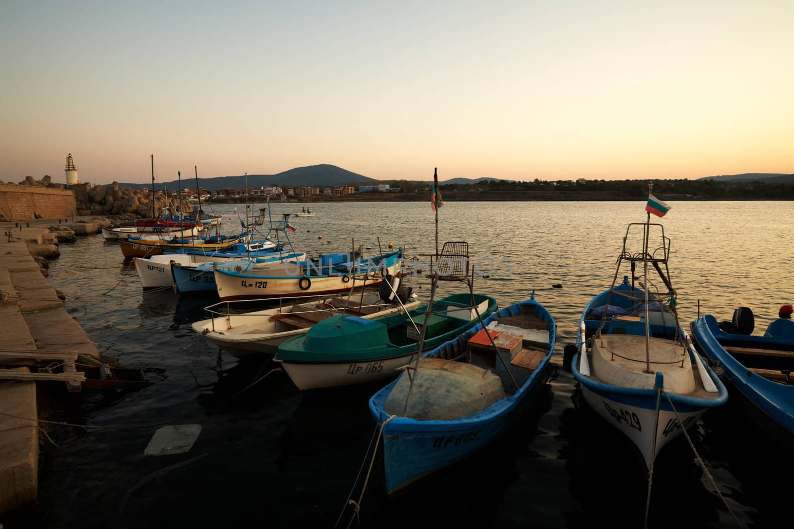 The bay with the boats in Tsarevo, Bulgaria