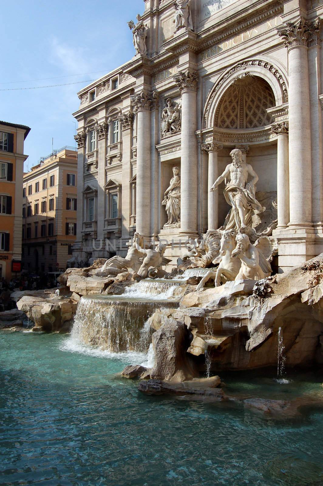 Trevi fountain - Fontana di Trevi. Rome beautiful places, Best of Italy.