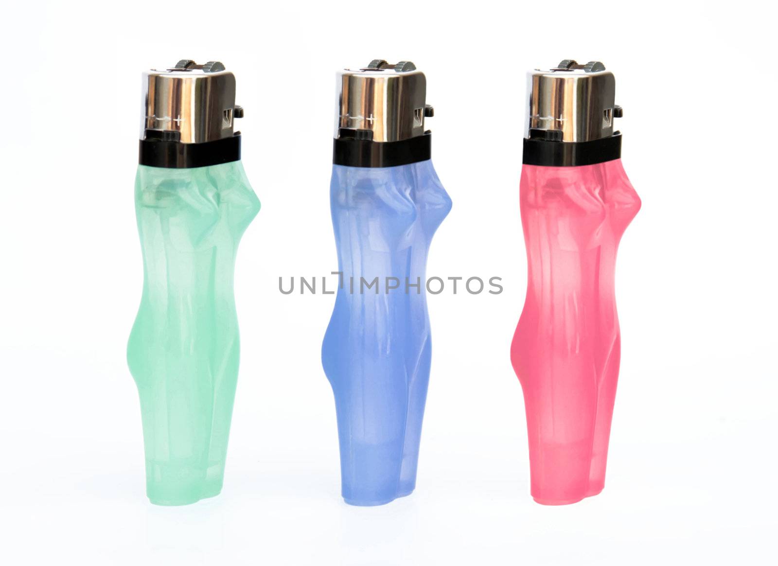 This image shows 3 feminine cigarette lighter