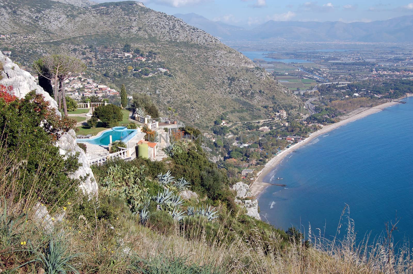 View of coastline - Mediterranean sea - Italy