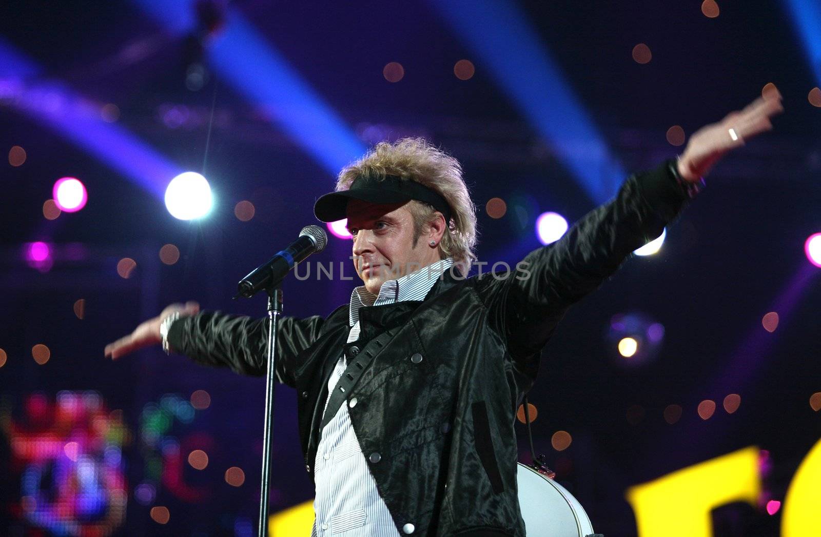 RUSSIA - 16 JANUARY: Concert in a hall "Olympic" group "Secret Service". On photo Mikale Erlandsson 16 january in Moscow, Russia