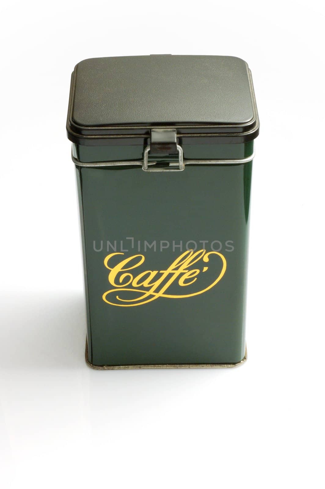 Green metallic coffee box - italian style