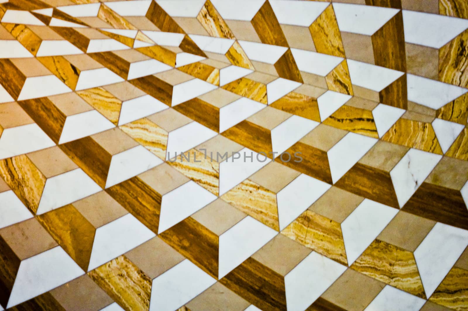 Block patterns on a floor