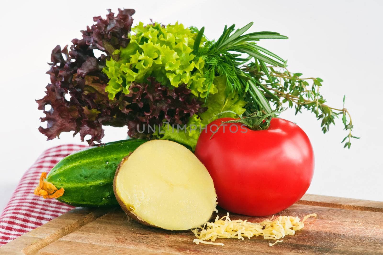 This is a close-up of vegetables and fruits