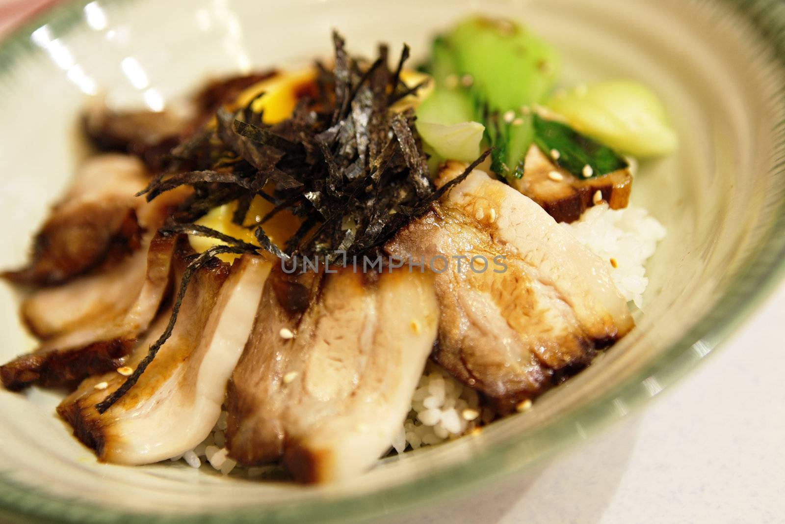 pork and rice in japan style