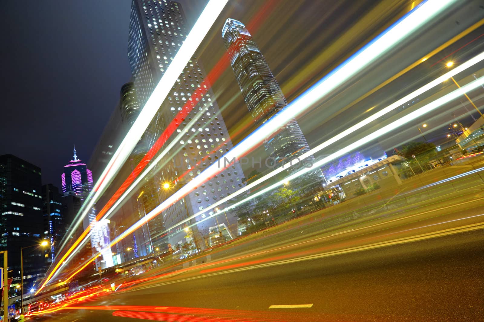 traffic through downtown HongKong