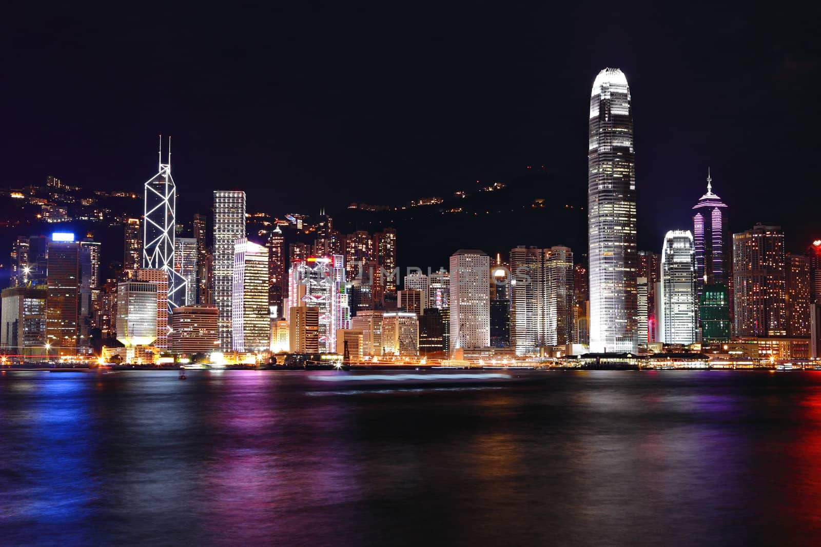 Hong Kong skyline at night