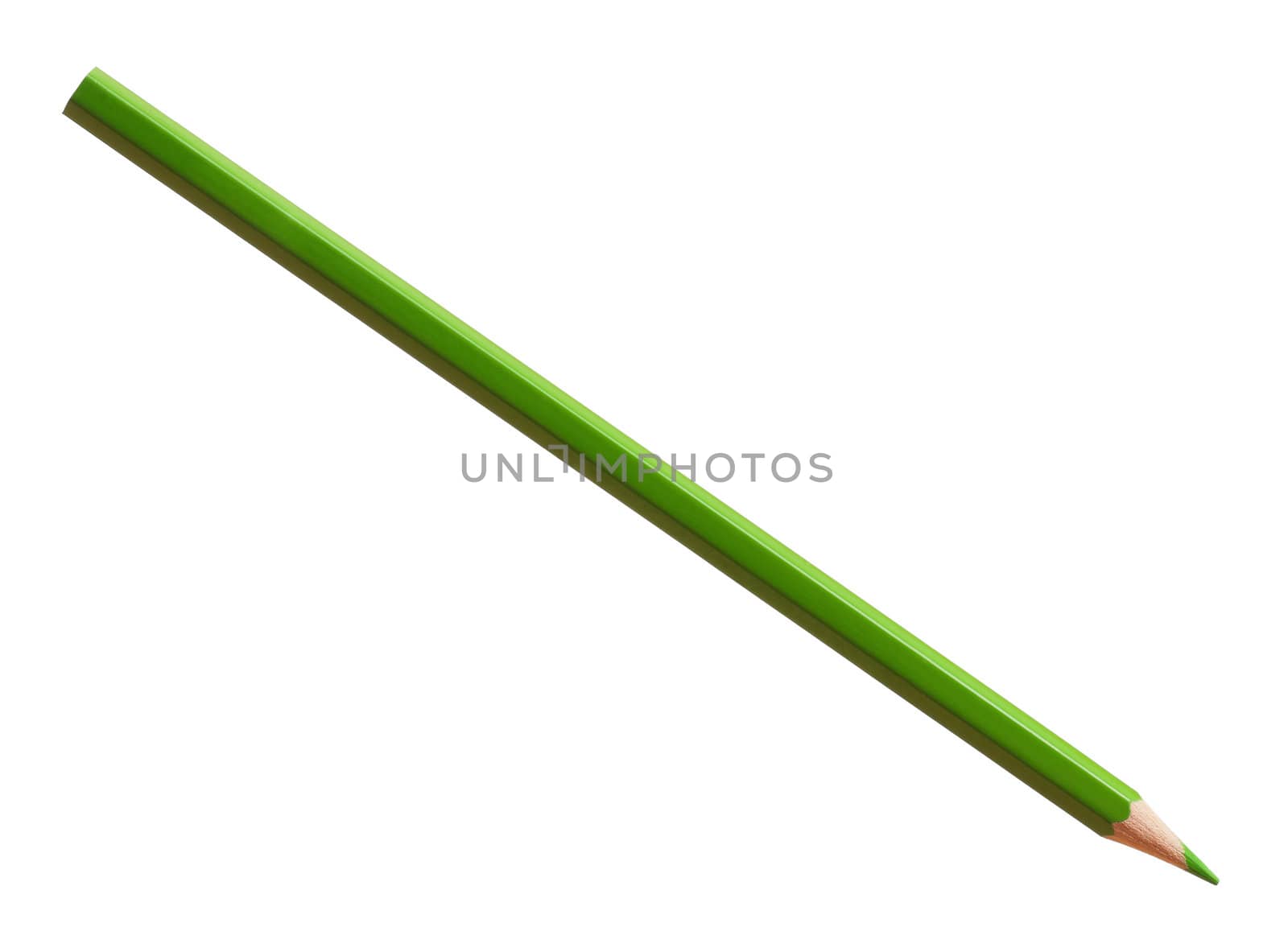 Pencil green isolated on pure white background