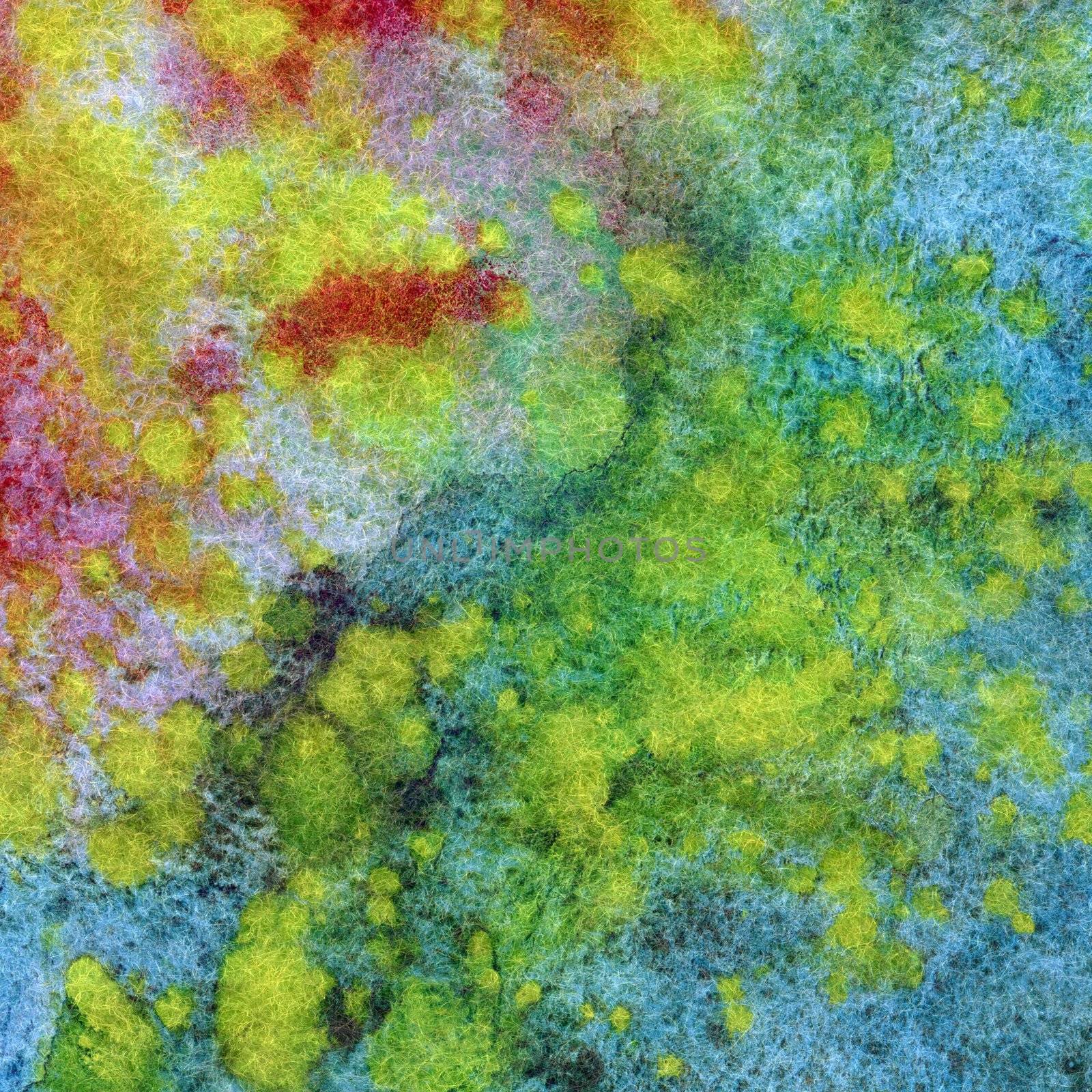 Abstract paint background: watercolor on a fabric, natural woollen mohair