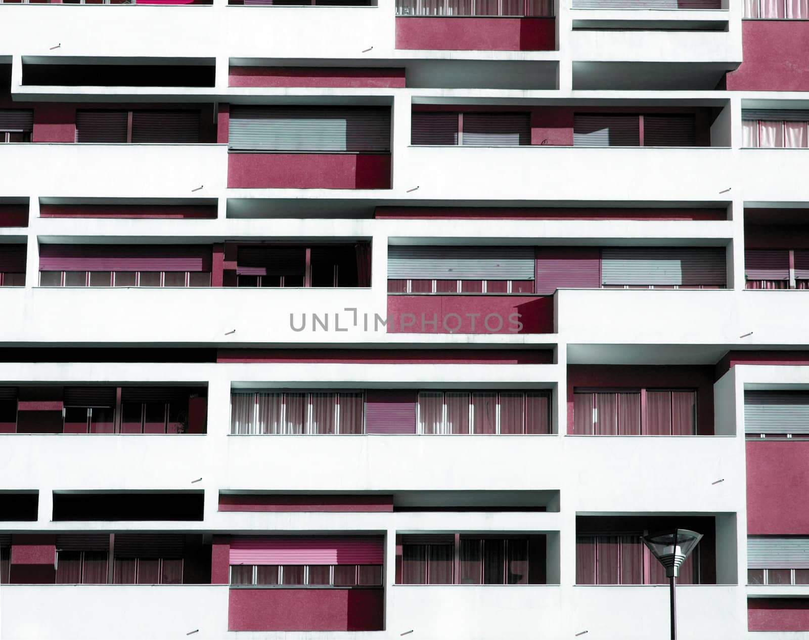 Detail of a contemporary modern building facade