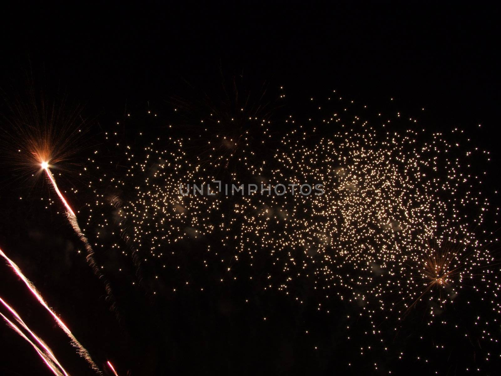 Night view of colorful  breathtaking    fireworks view