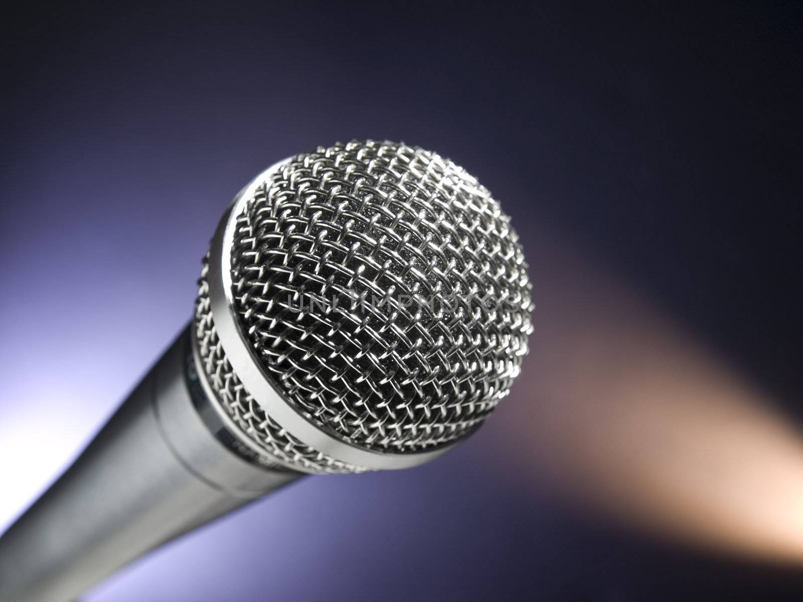 Microphone on stage by antonprado