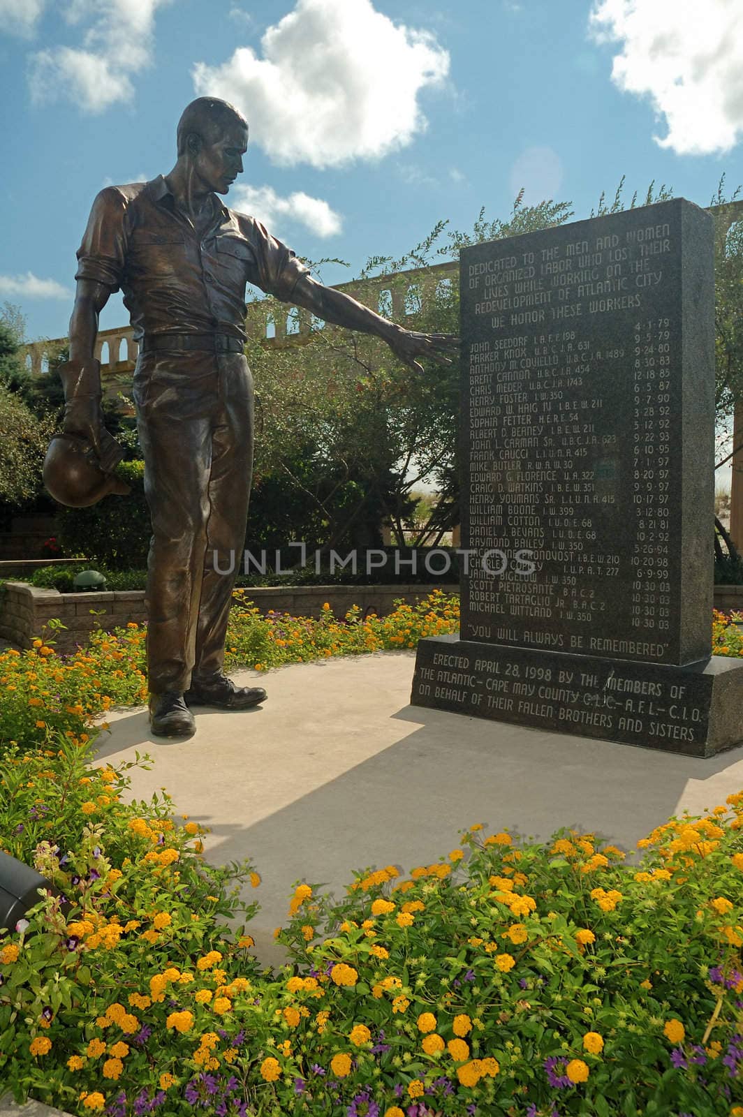 Monument to Organized Labor on the Boardwalk in Atlantic City, New Jersey, USA