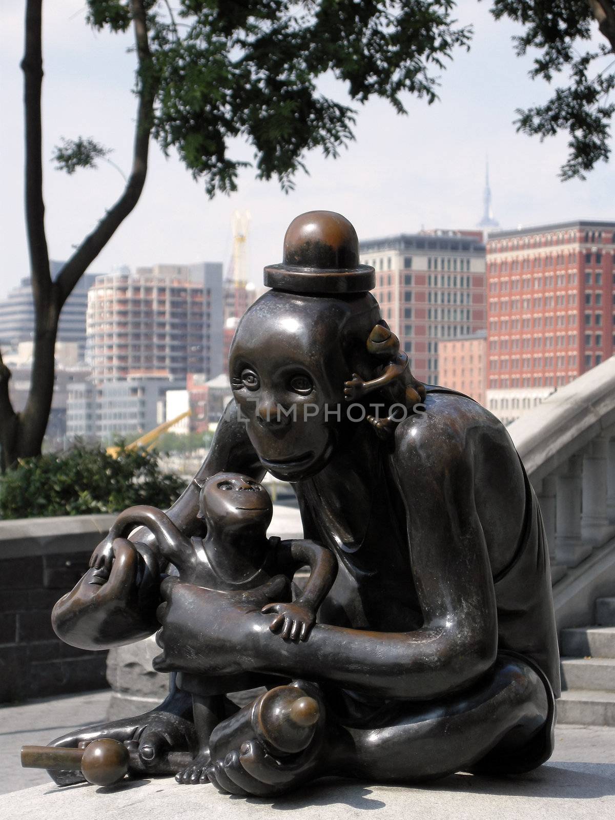 small sculpture in Battery Park City: Nelson A. Rockefeller Park - The Real World