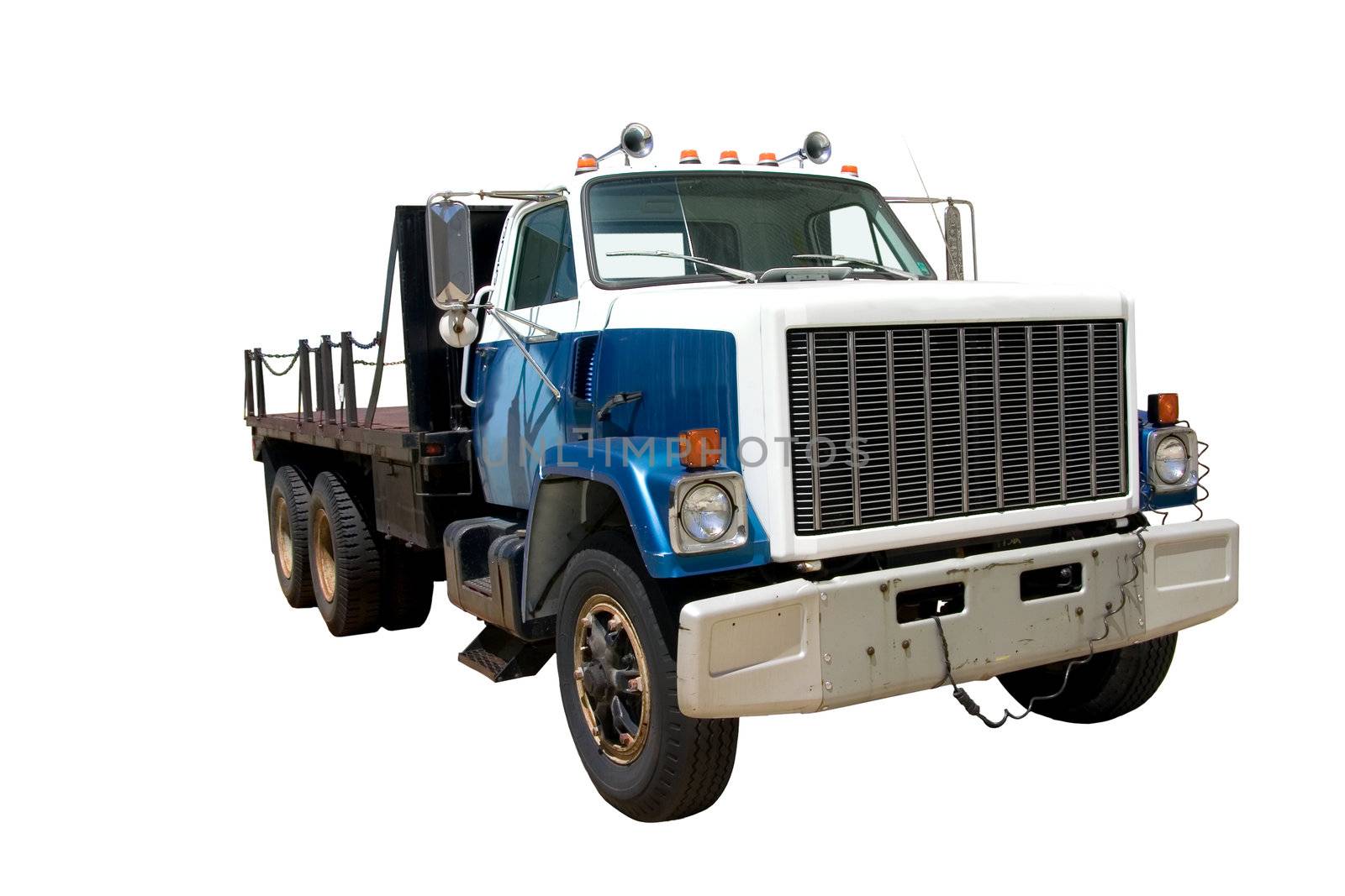 Flat Bed Truck front angle isolated by dtouch1