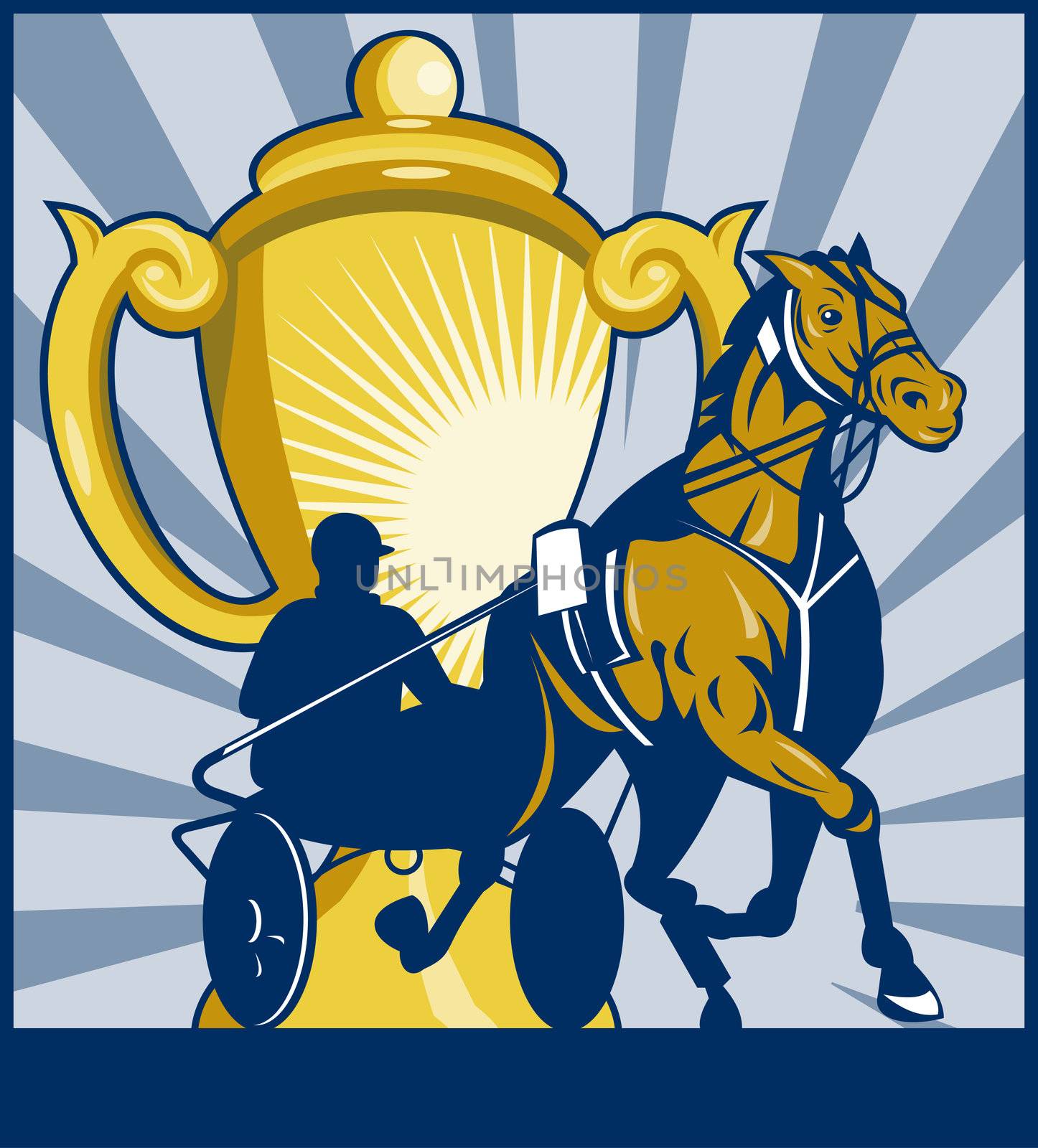 Harness horse race racing championship cup  by patrimonio
