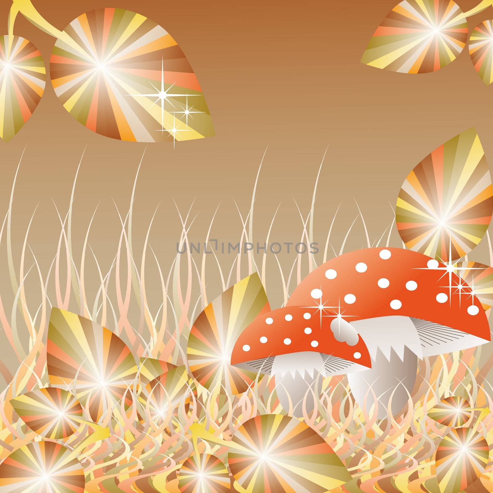 mushrooms in the forest by karinclaus