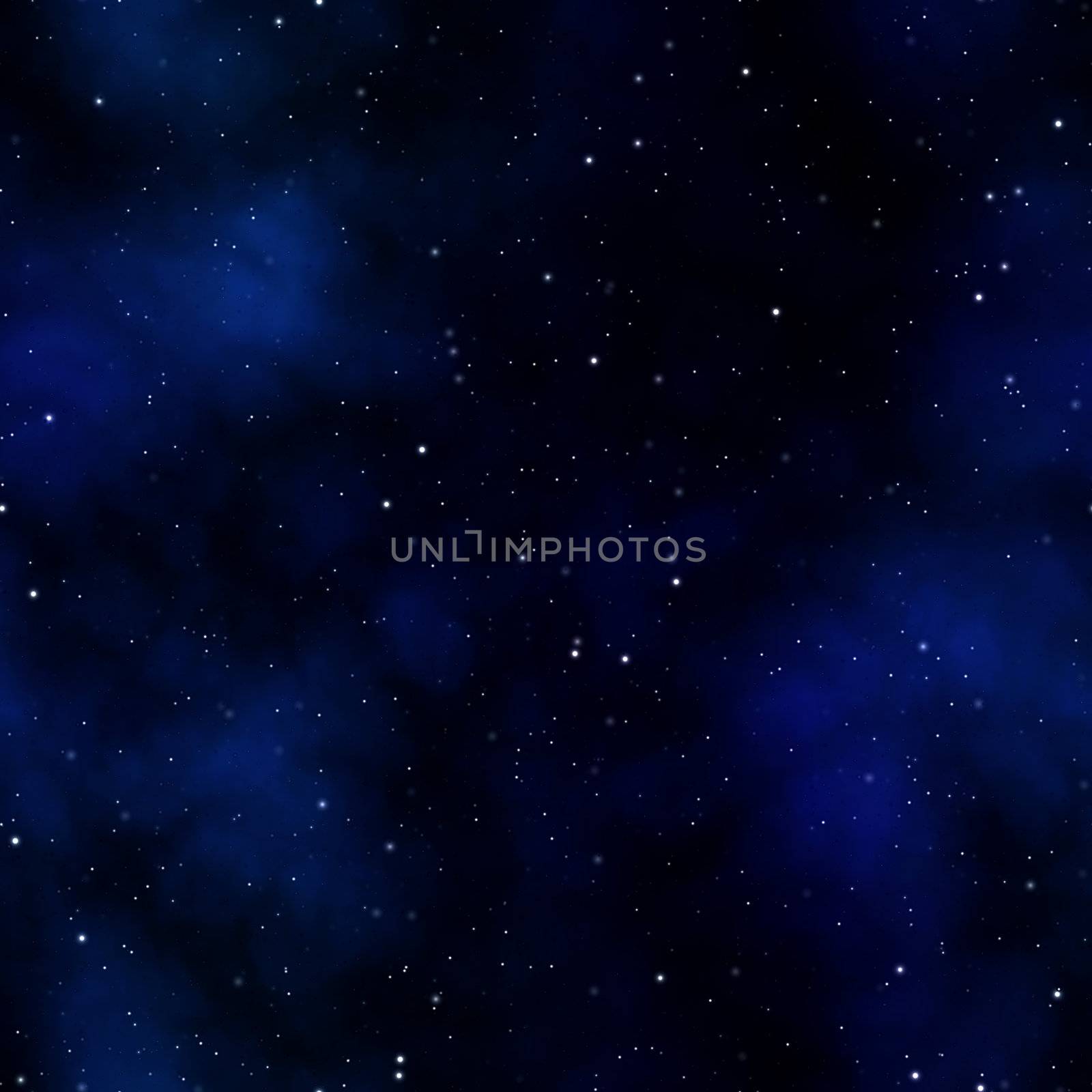 A starry nebula scene in outer space that tiles seamlessly as a pattern in any direction.