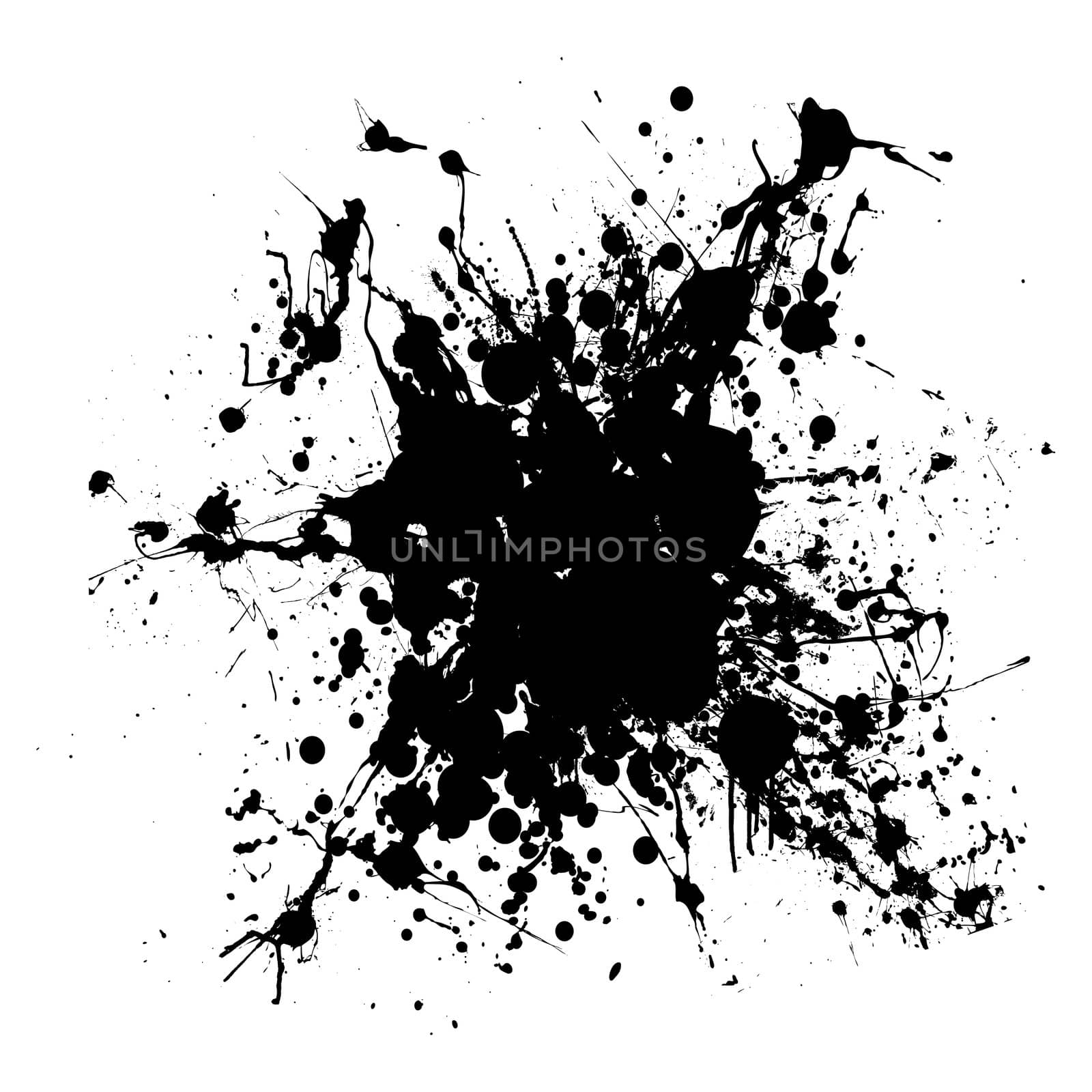 black gothic grunge ink splat with room to add your own text