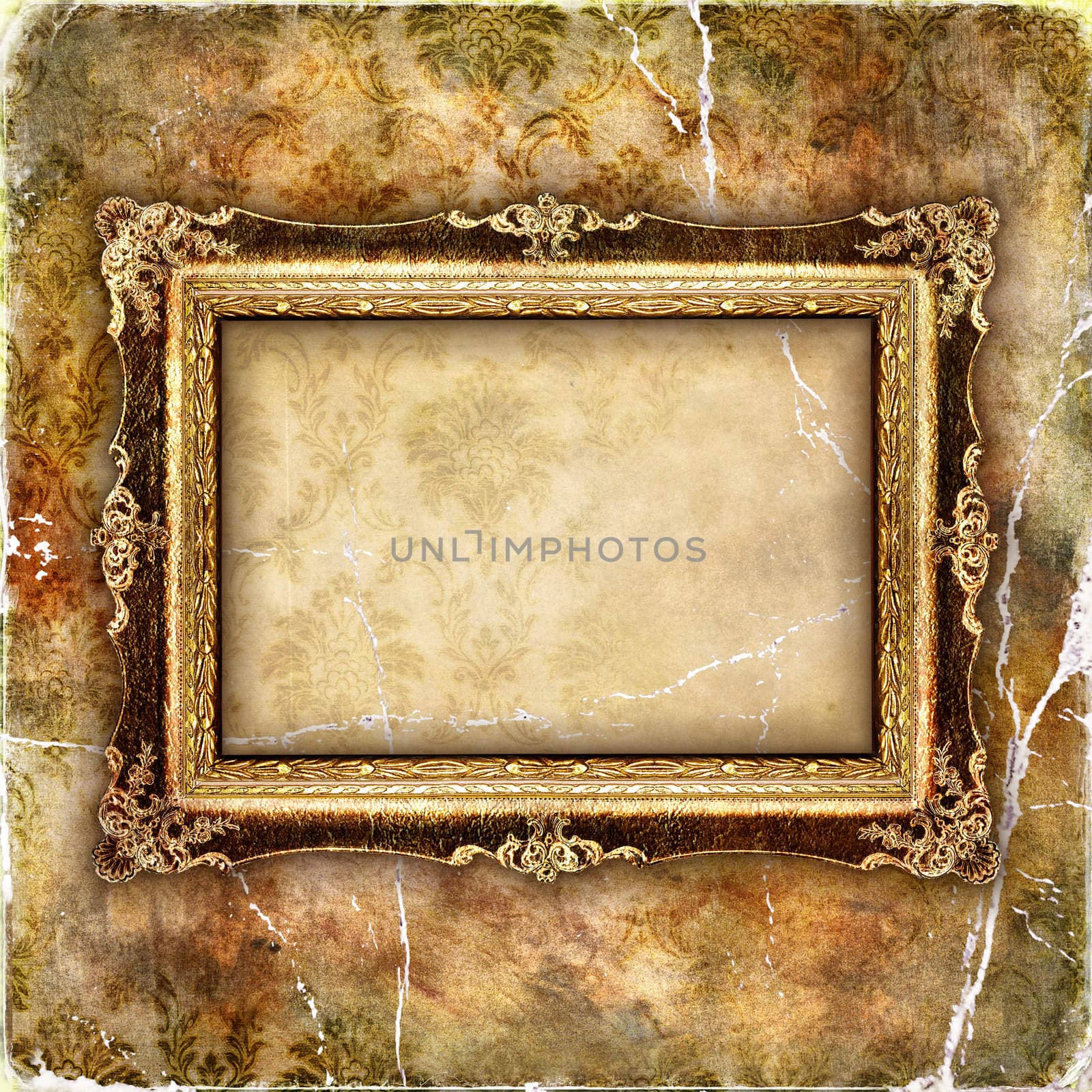 vintage background with antique frame 