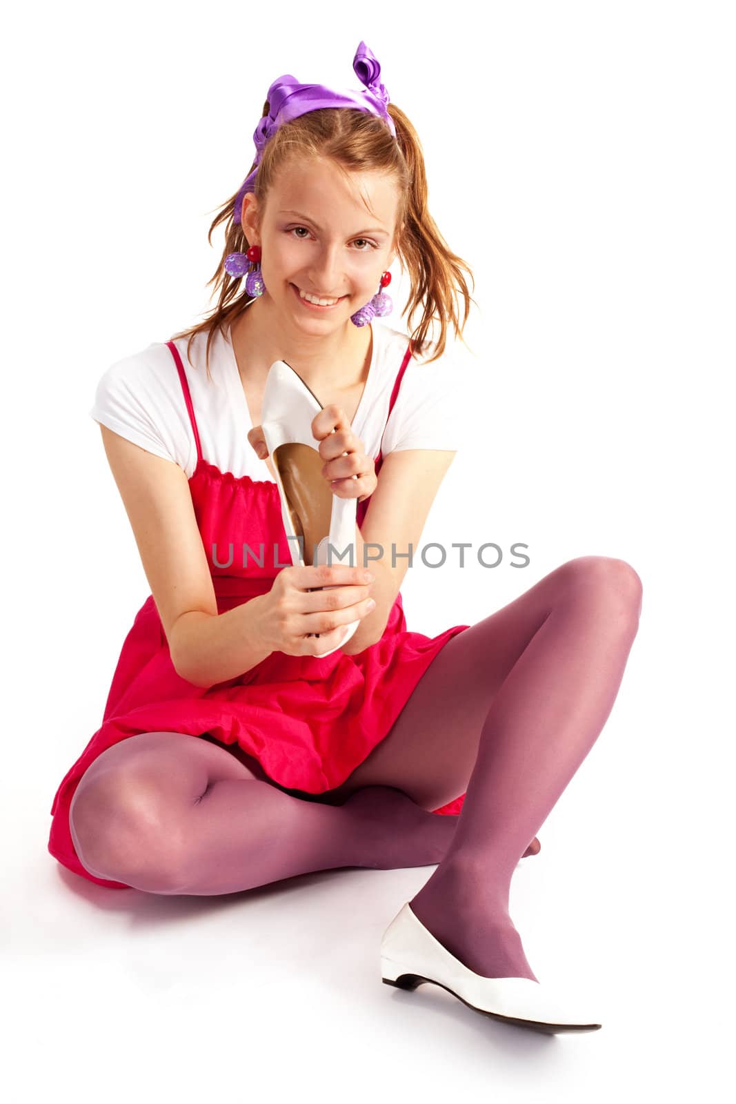 people series: young girl with white shoe