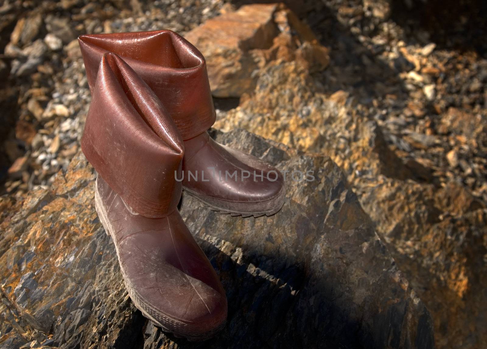 old rain shoes by elwynn
