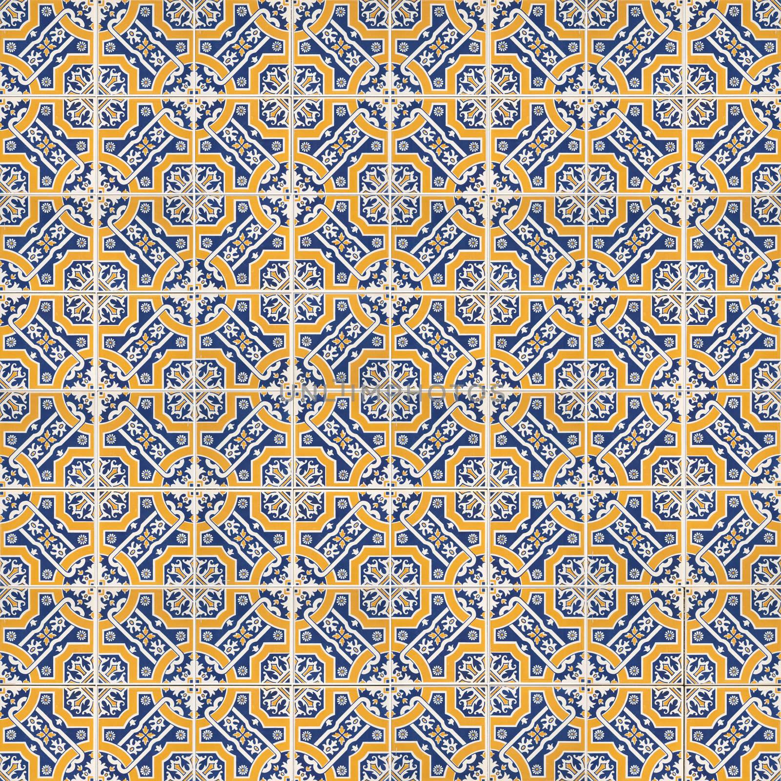 Seamless tile pattern of ancient ceramic tiles.