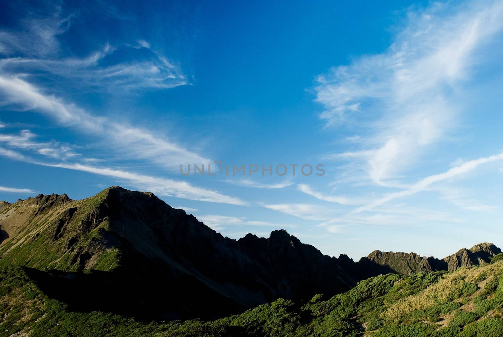 It is very beautiful clouds and mountain.