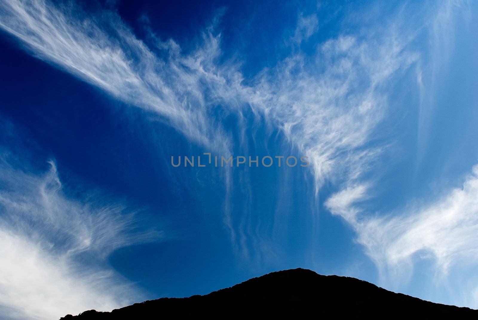 It is very beautiful clouds and mountain.