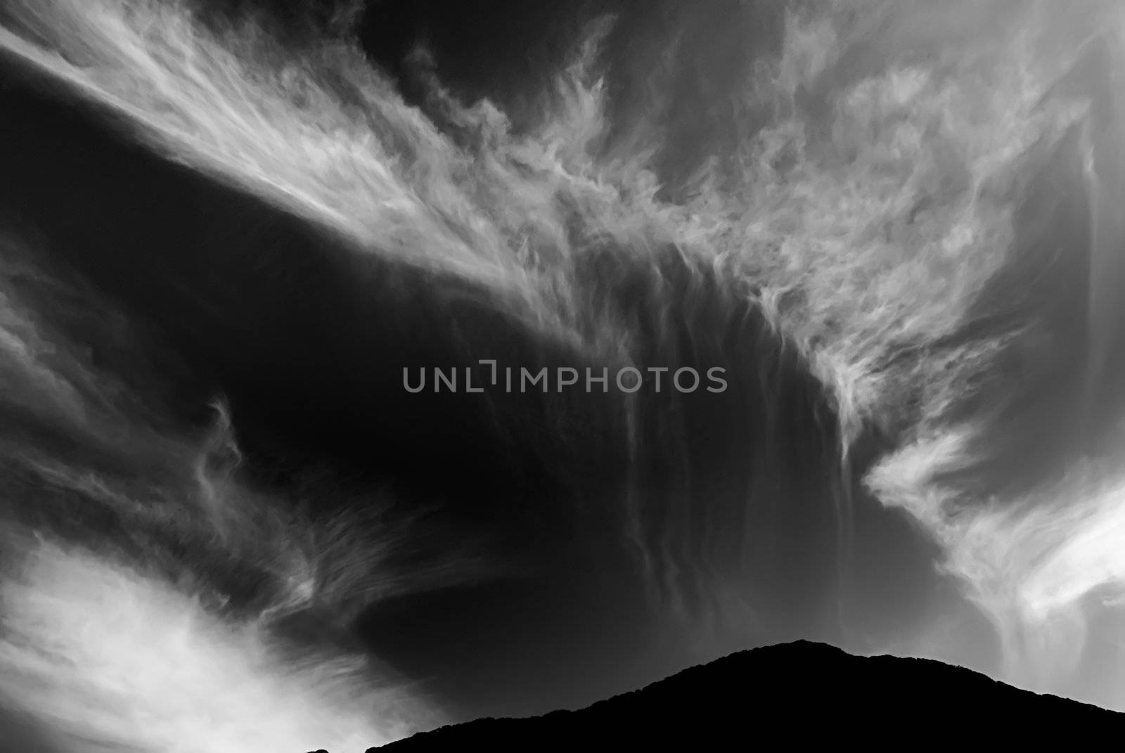 It is very beautiful clouds and mountain.