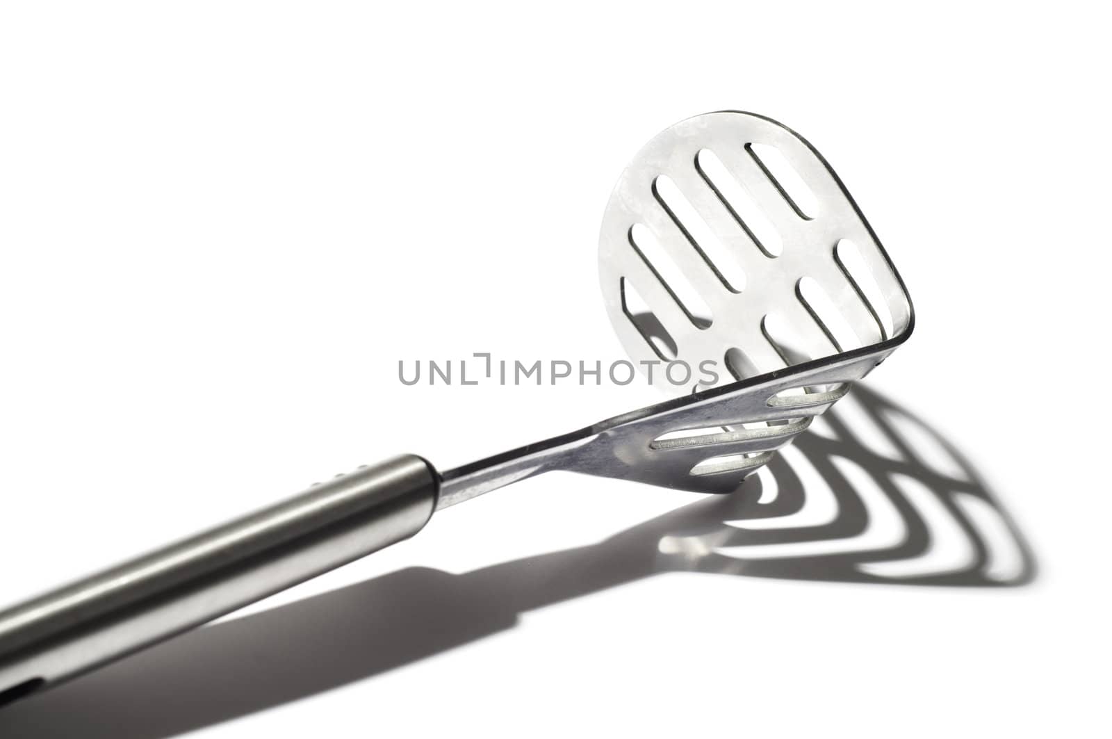 Kitchenware and strong shaddow isolated on white
