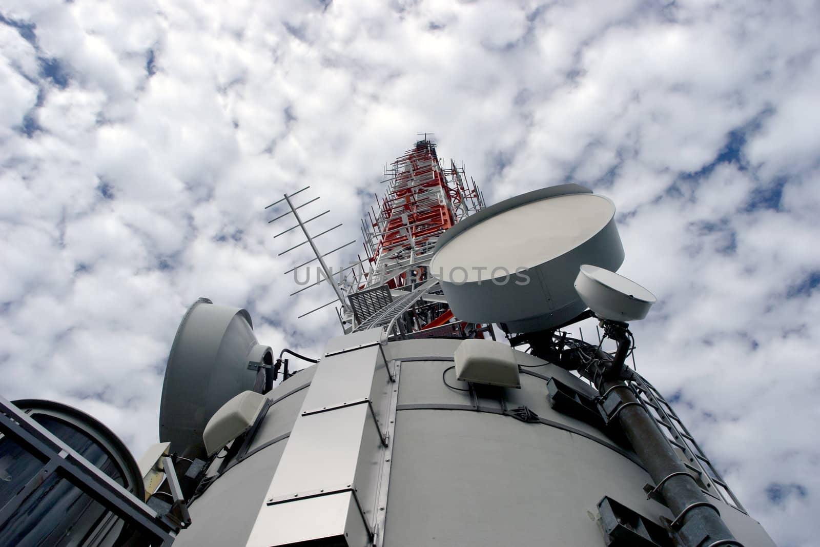 A photography of the first tv broadcasting tower of the world in Stuttgart Germany