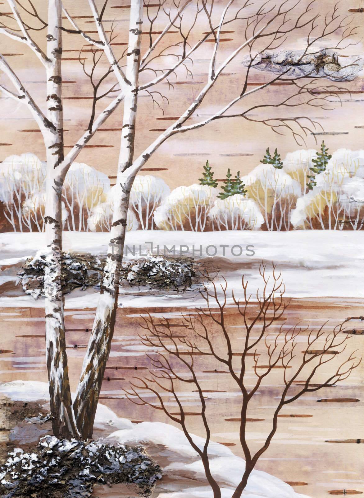 Winter Siberian landscape by alexcoolok