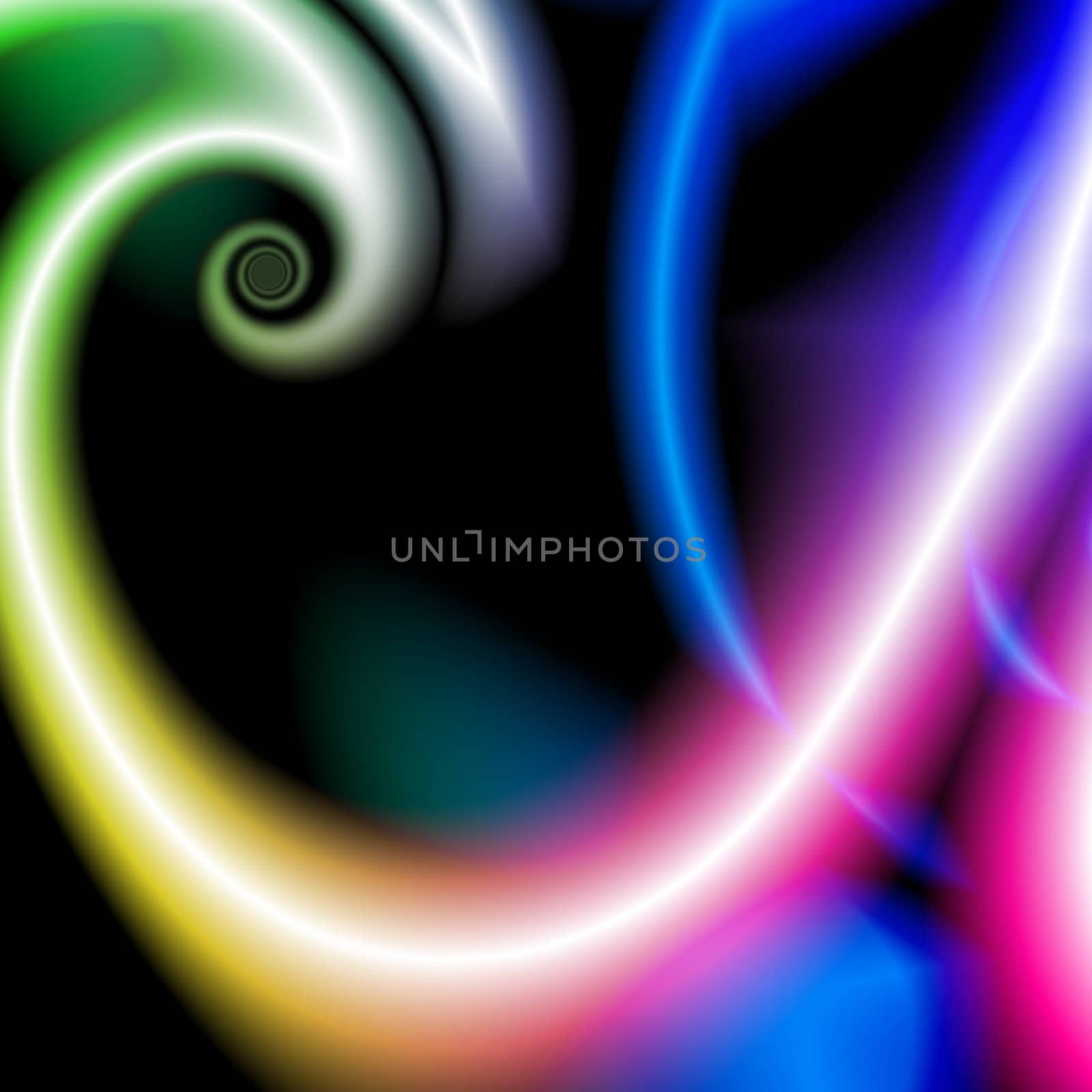 abstract rainbow colourful striped concentric spiral corner