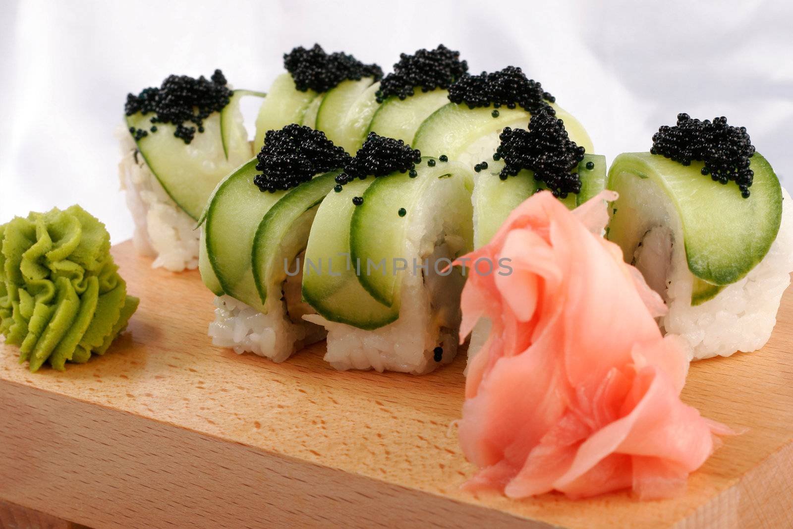 Sushi and black caviar by igor_stramyk