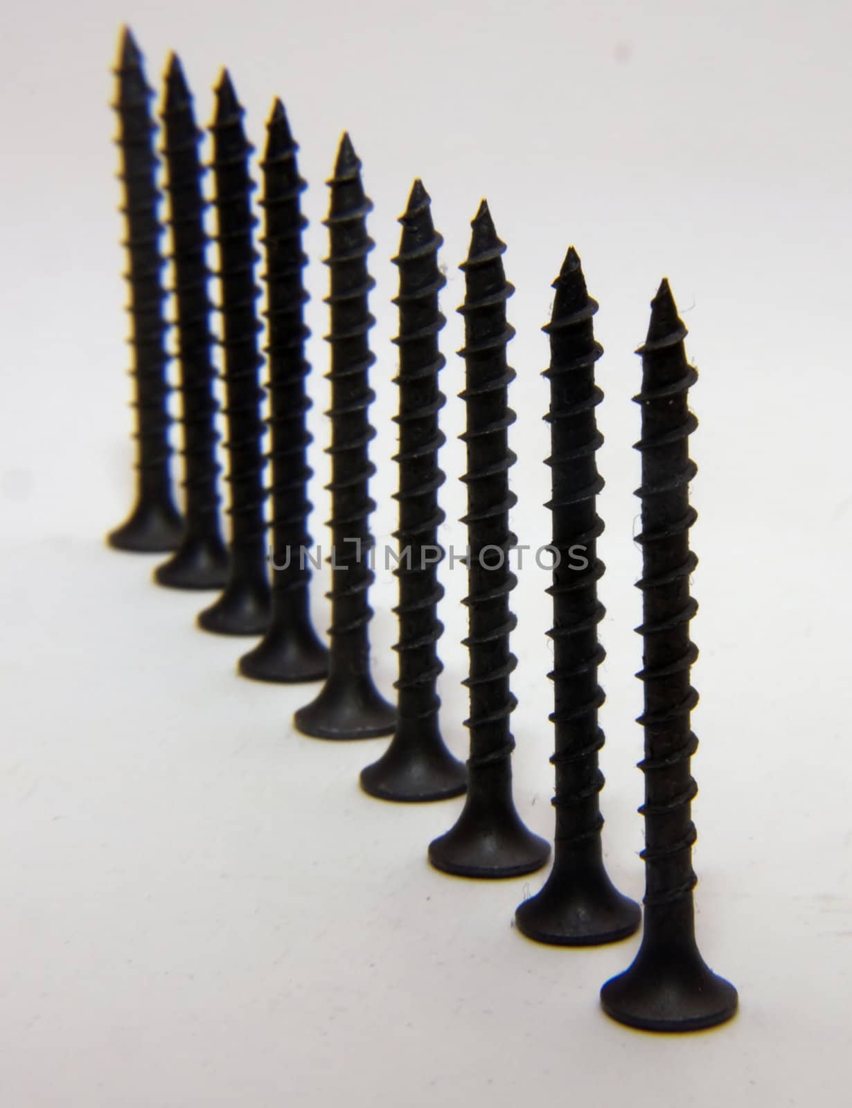 diagonal line of screws