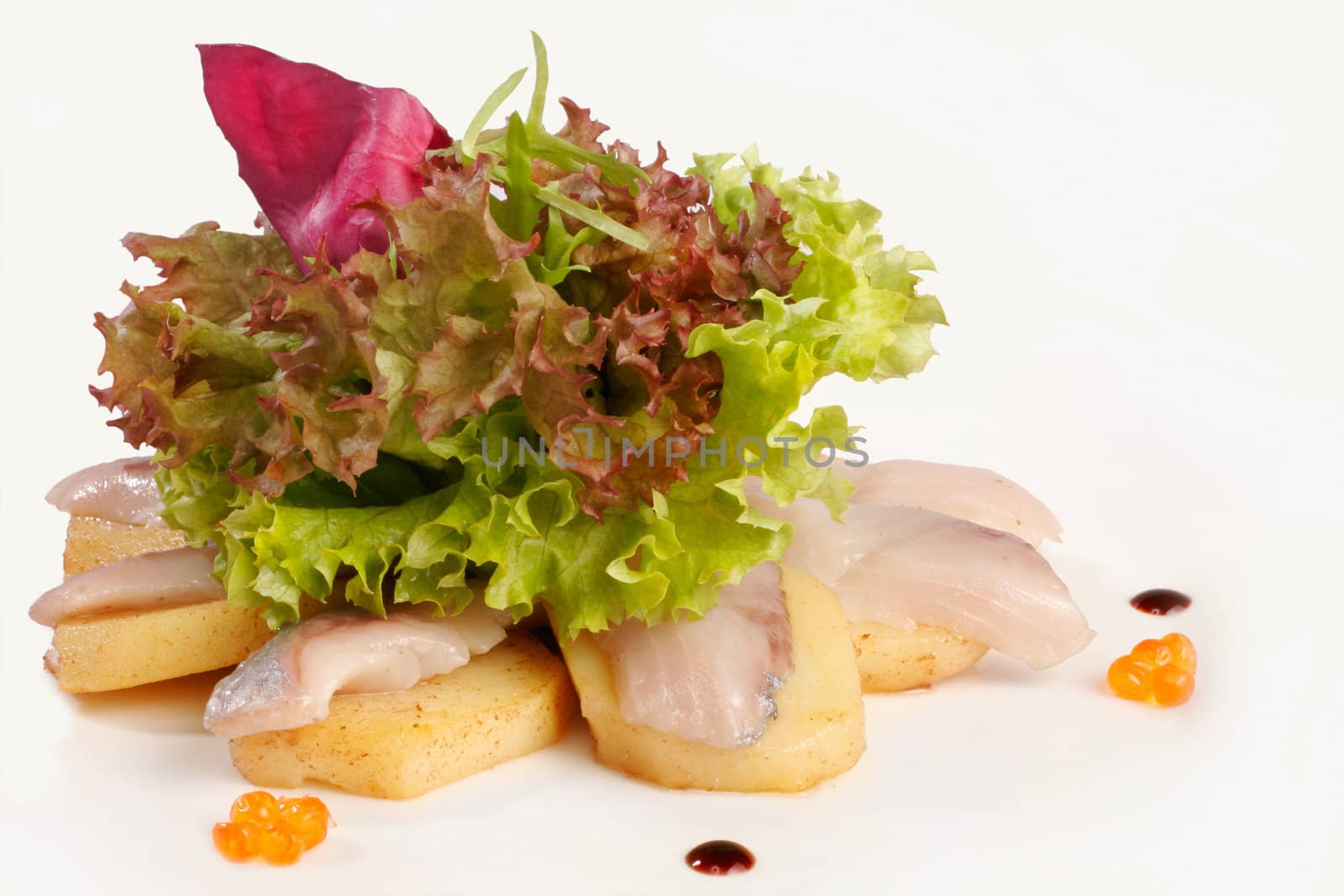 Sashimi with salad by igor_stramyk
