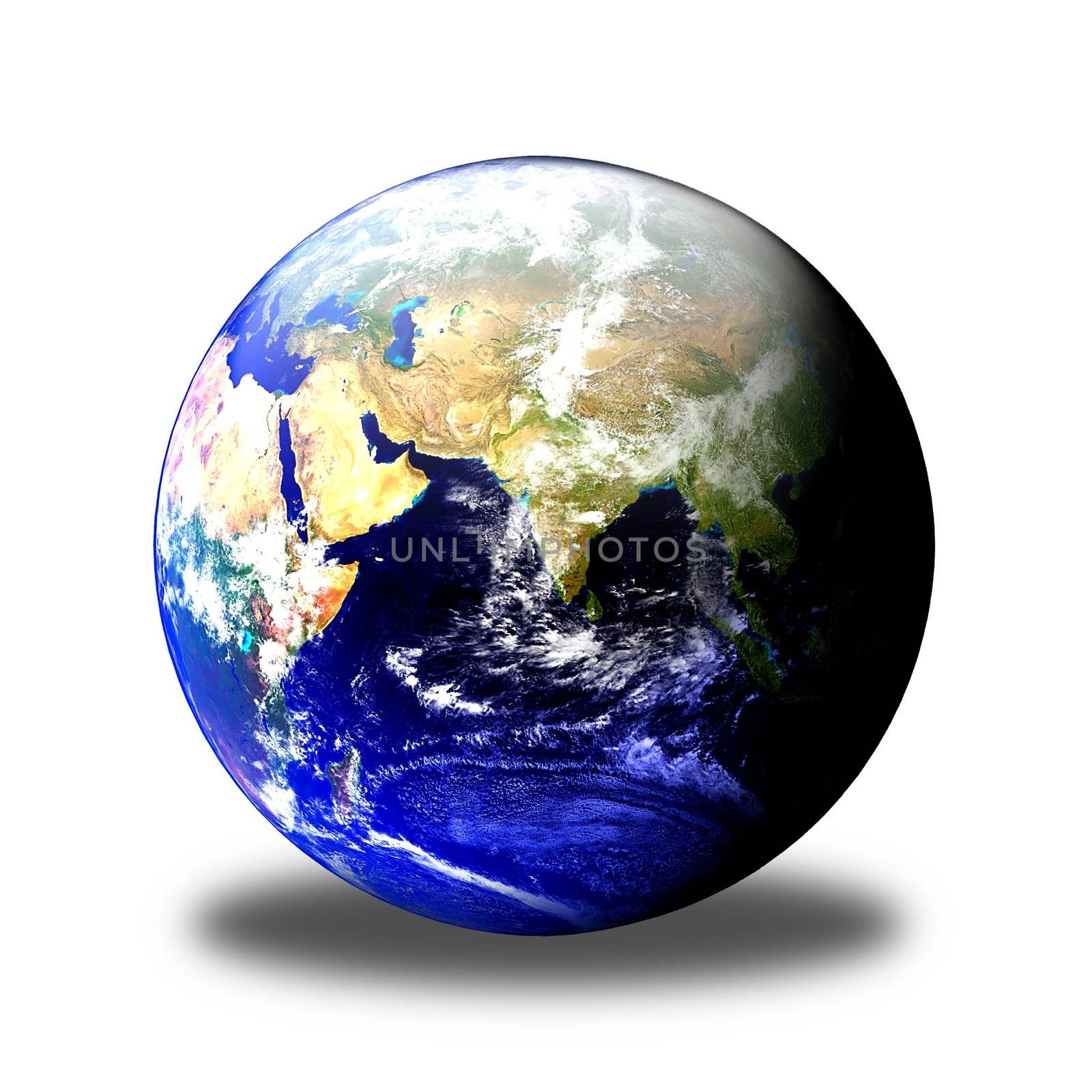 Earth Globe East Shadow by hlehnerer