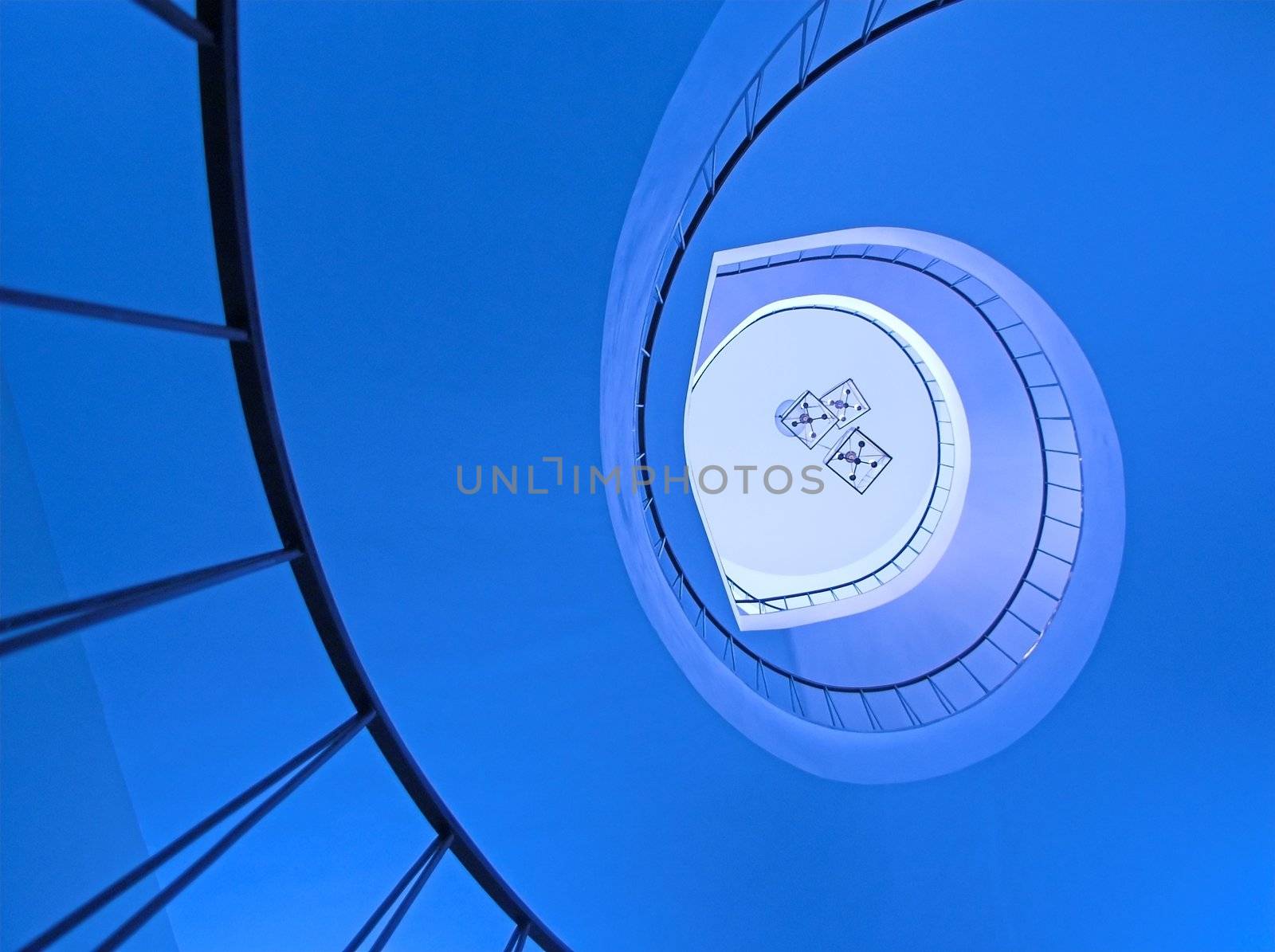 Spiral stairway in Wilanow palace in Warsaw