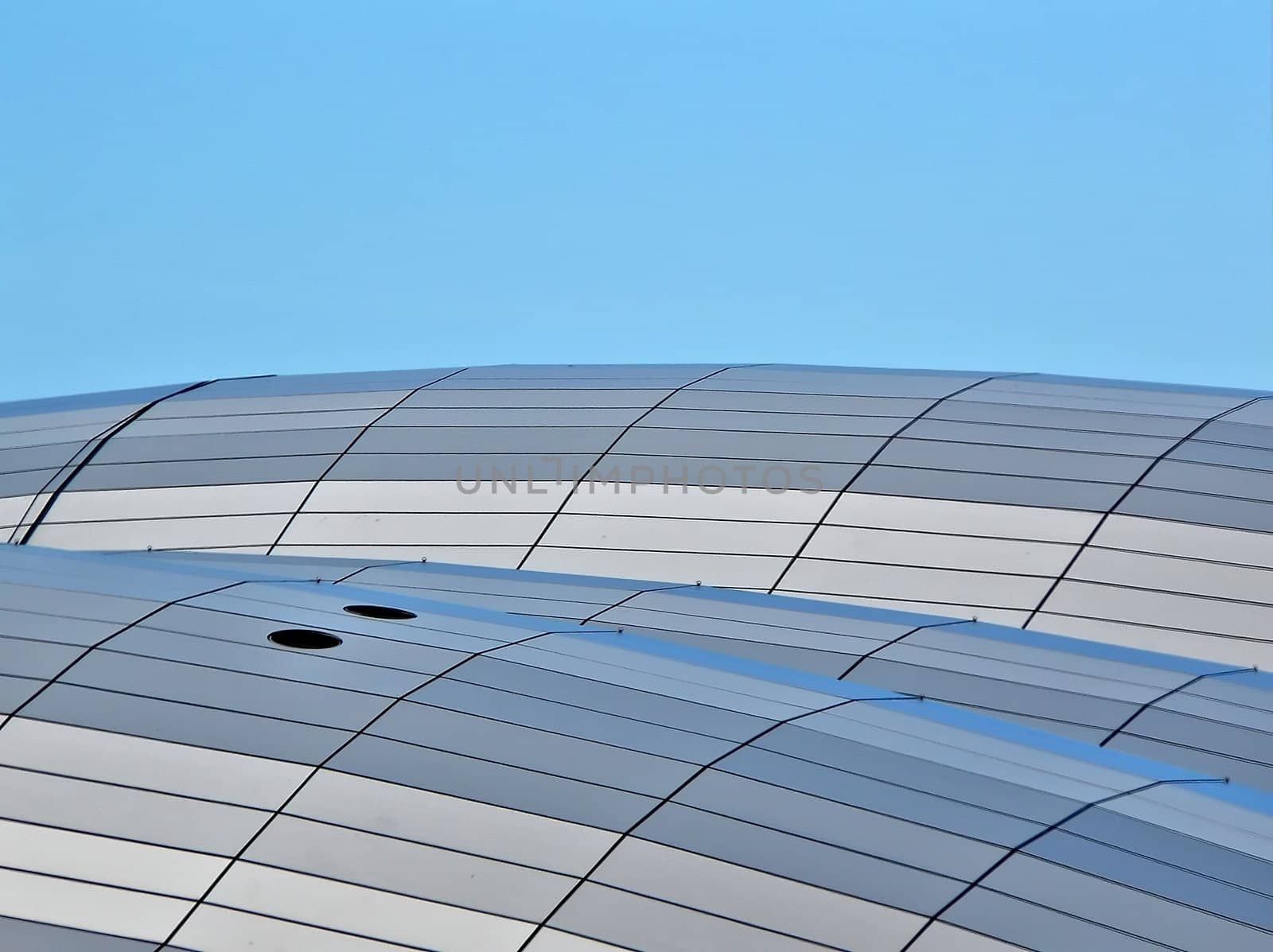 Detail of the roof structure of the Sage Gateshead in England