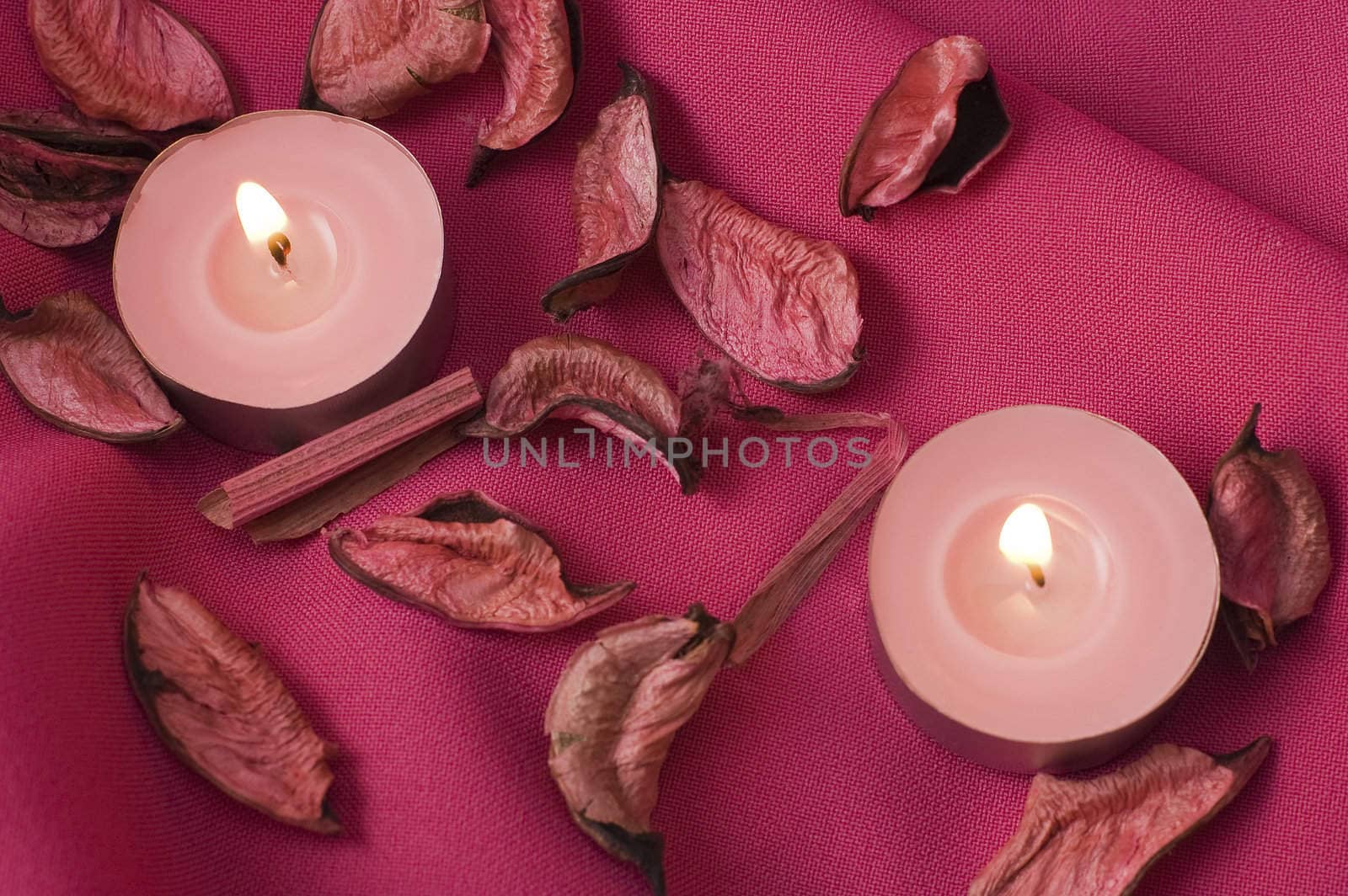 pink candles by rorem