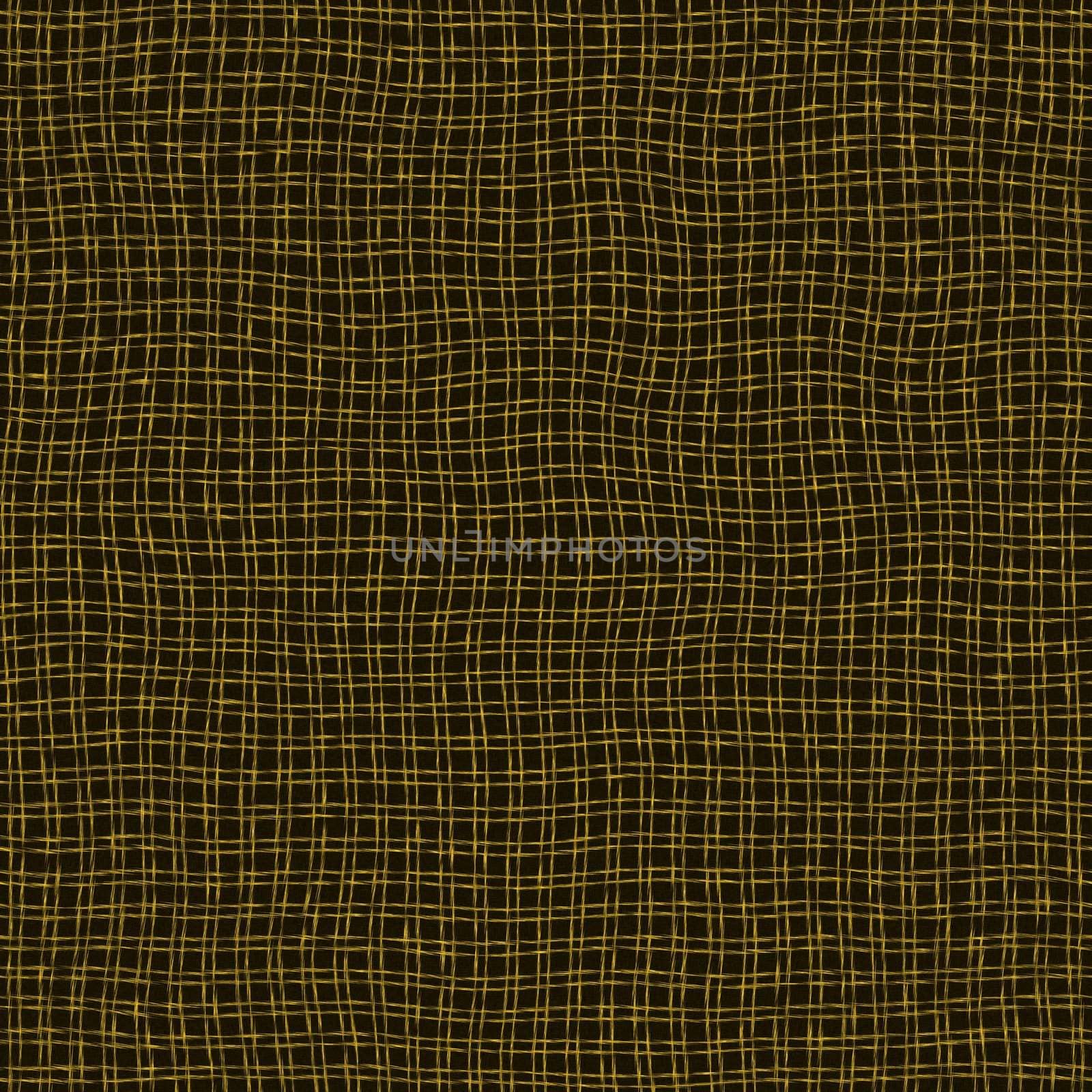 seamless texture of dirty waving gold threads on black background