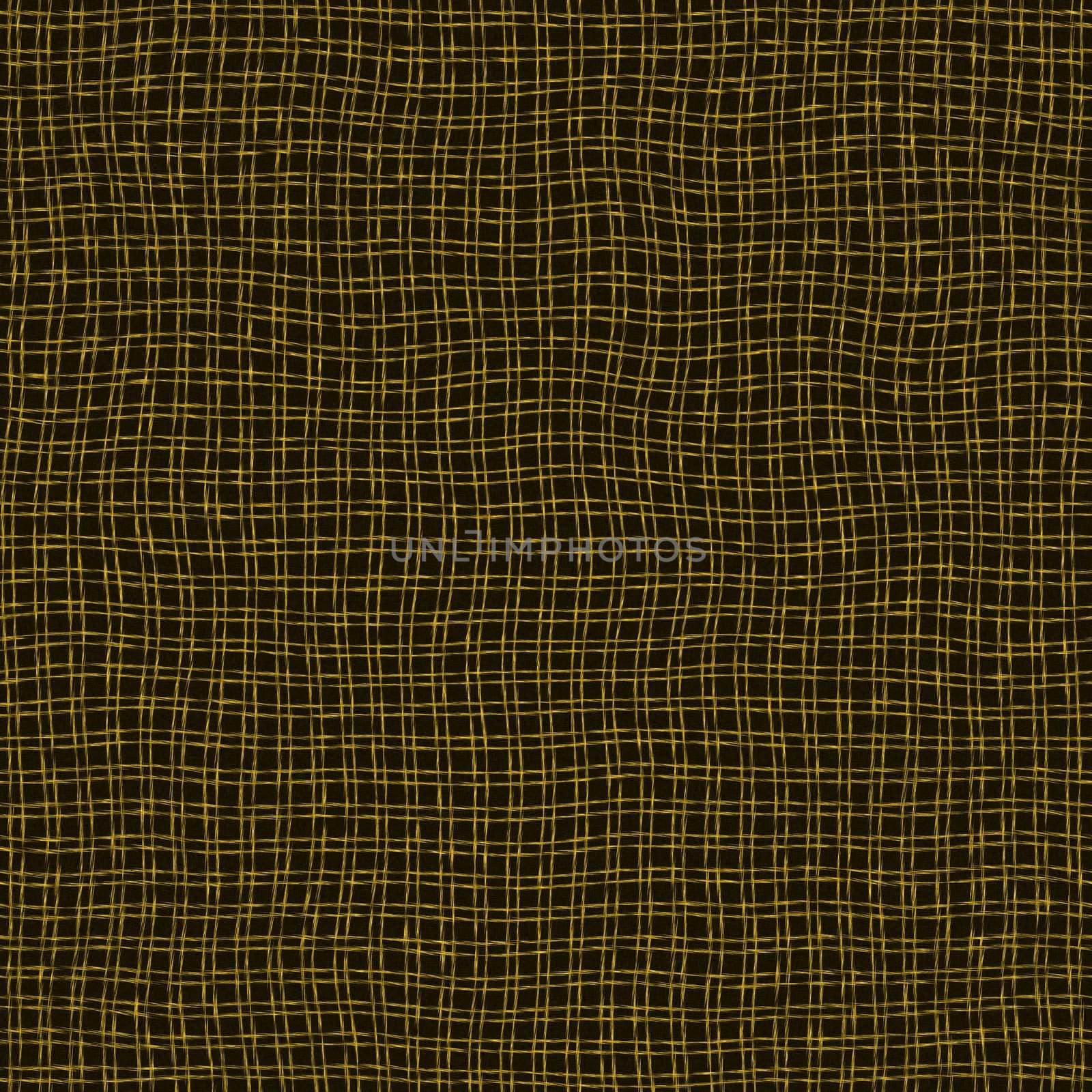 seamless texture of dirty waving gold threads on black background