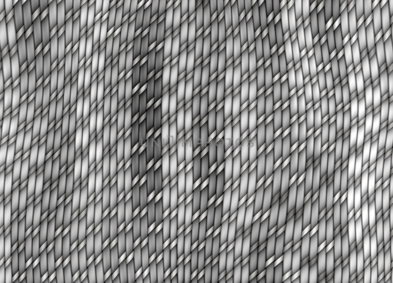 texture of grey knitwork threads in 3d