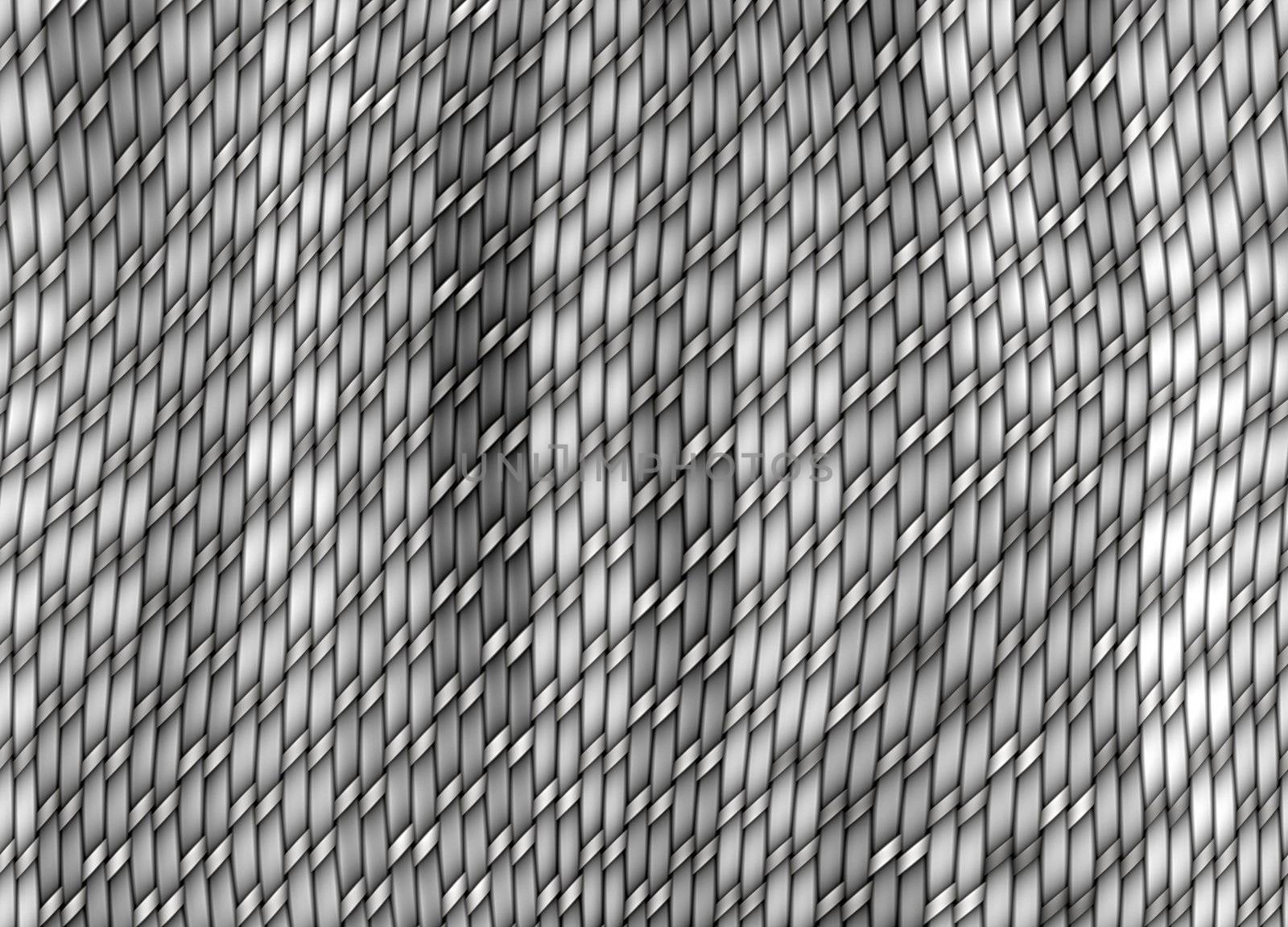 texture of grey knitwork threads in 3d