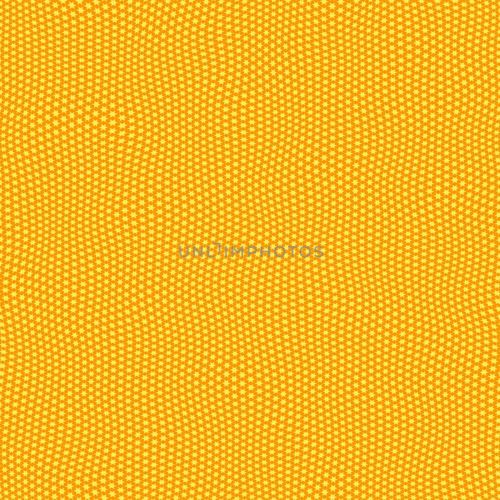 seamless texture of repeating small yellow stars on orange